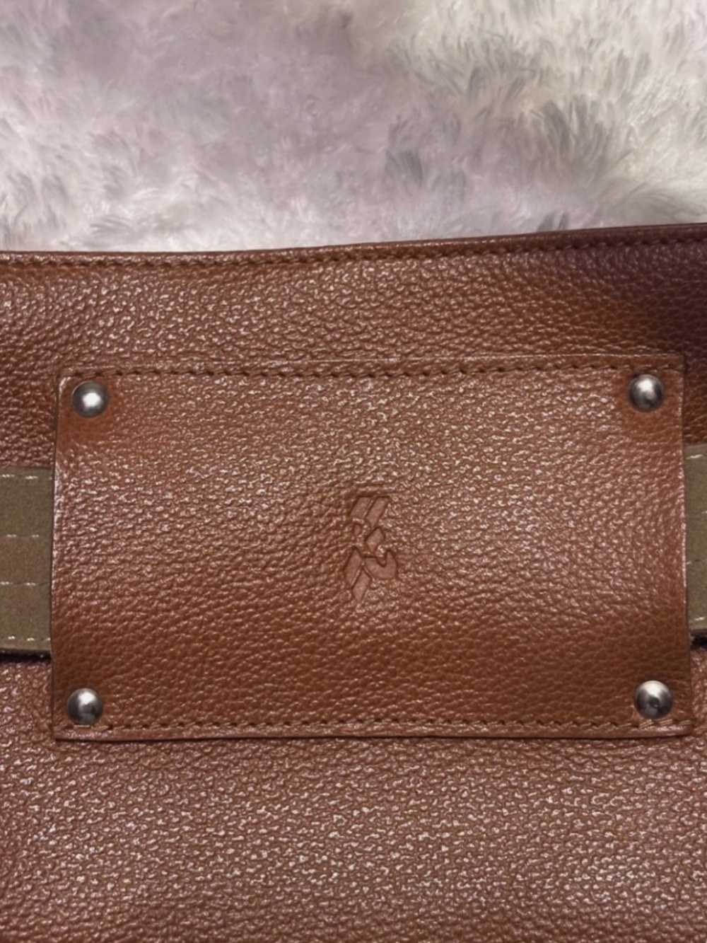Rolland Garros Le Tanneur Leather Belt Bag Tan/Green - Picture 6 of 10